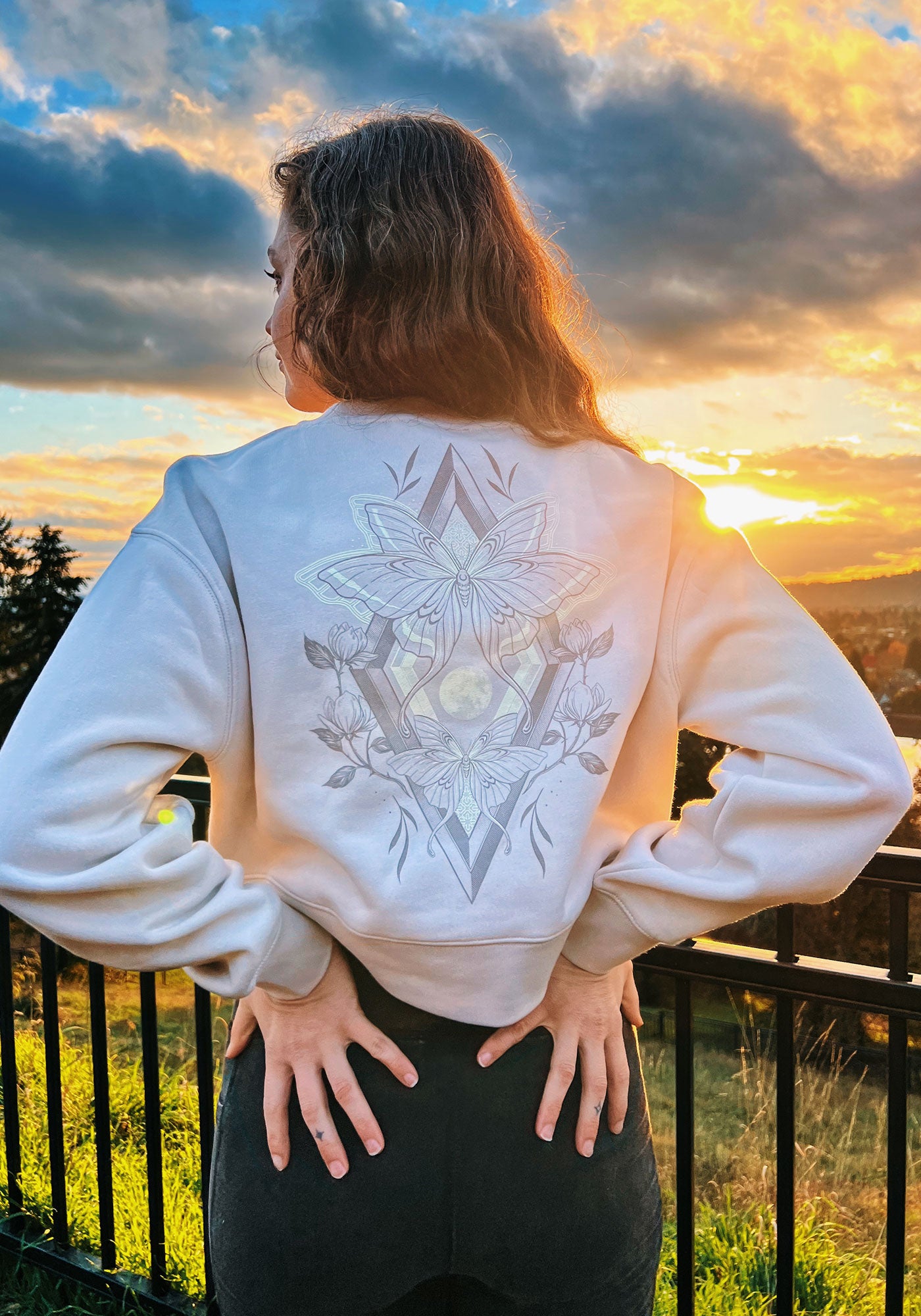 Alex Moon Remix Crop Sweatshirt