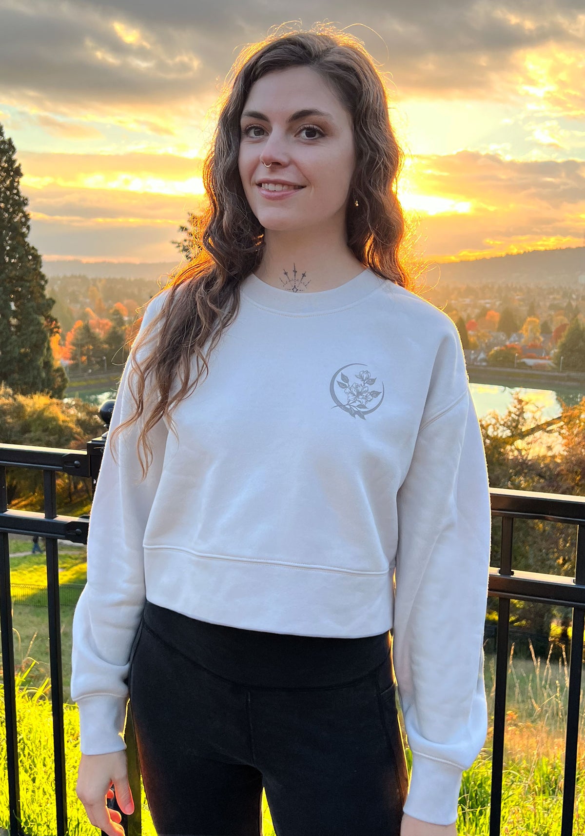 Alex Moon Remix Crop Sweatshirt