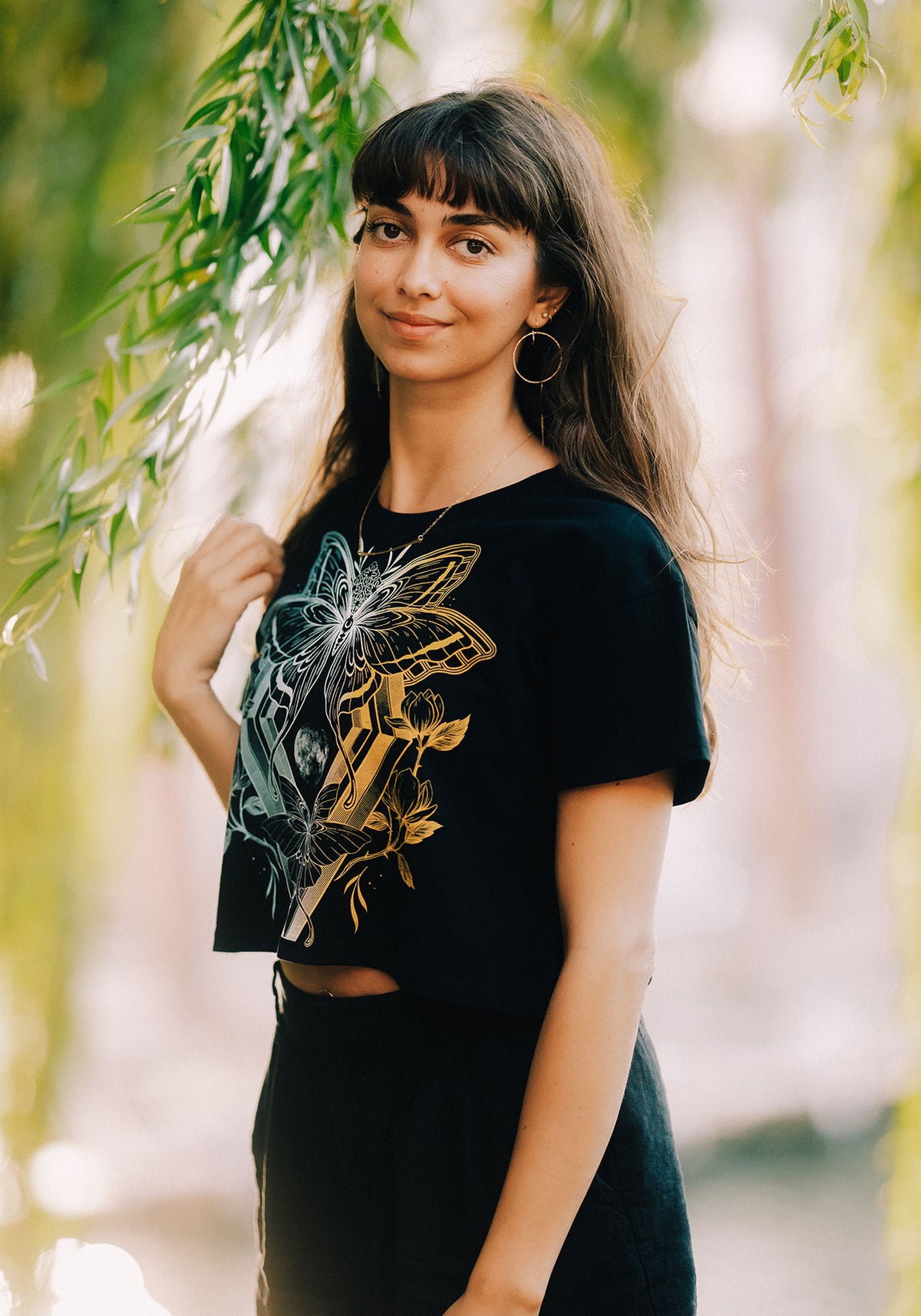 Cosmic Butterfly Crop Shirt