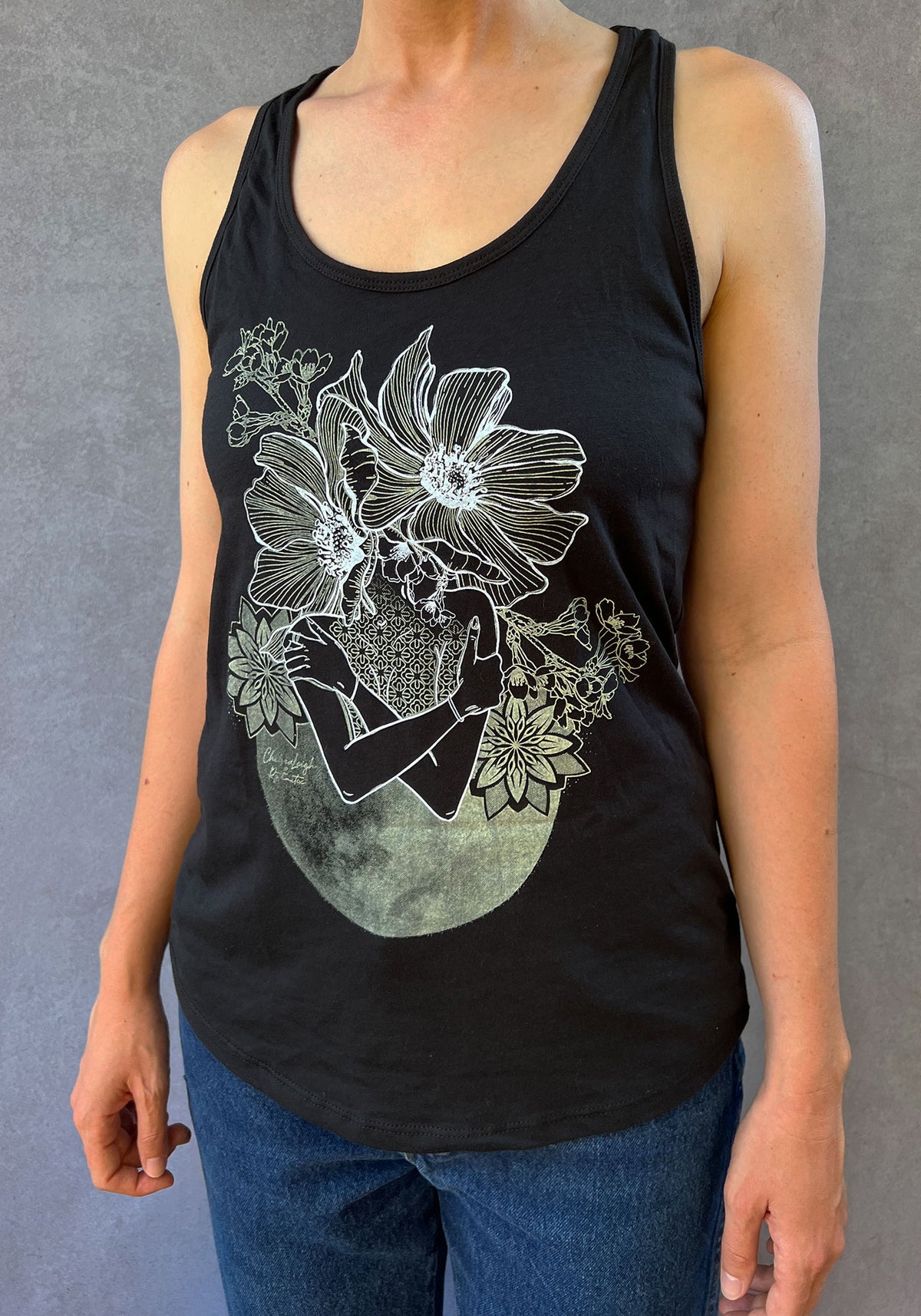 Floral Moon Women&#39;s Tank Top