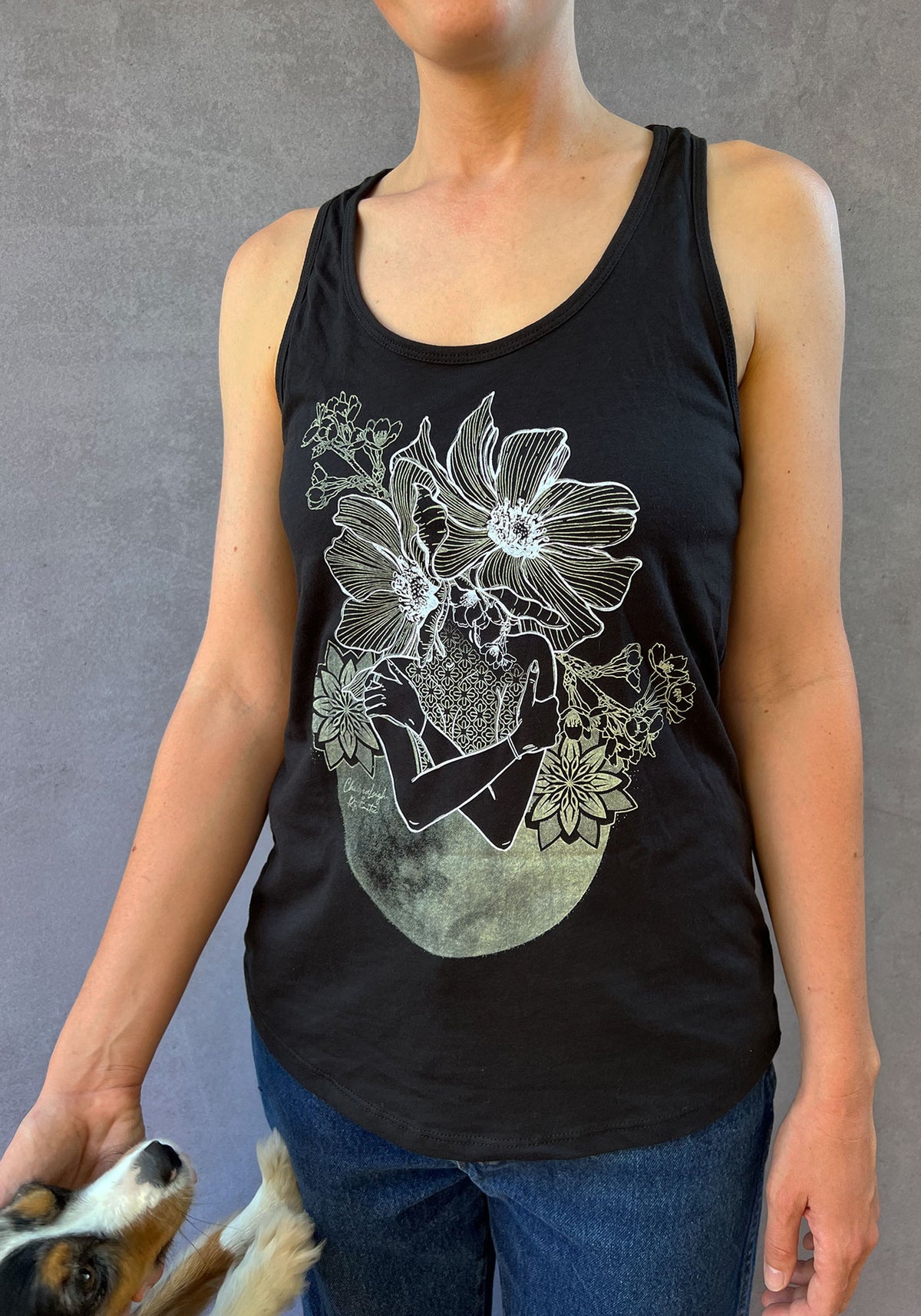 Floral Moon Women&#39;s Tank Top