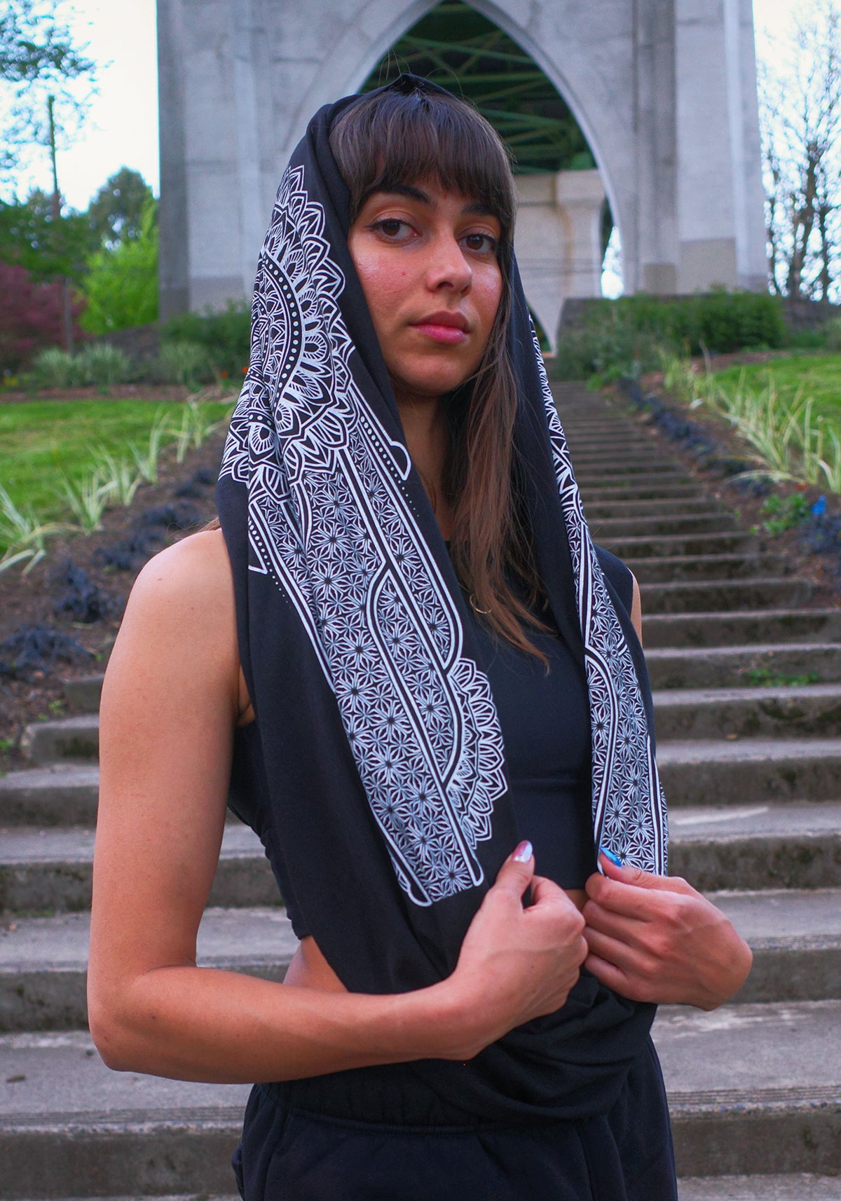 Mandala Medallion Infinity Scarf