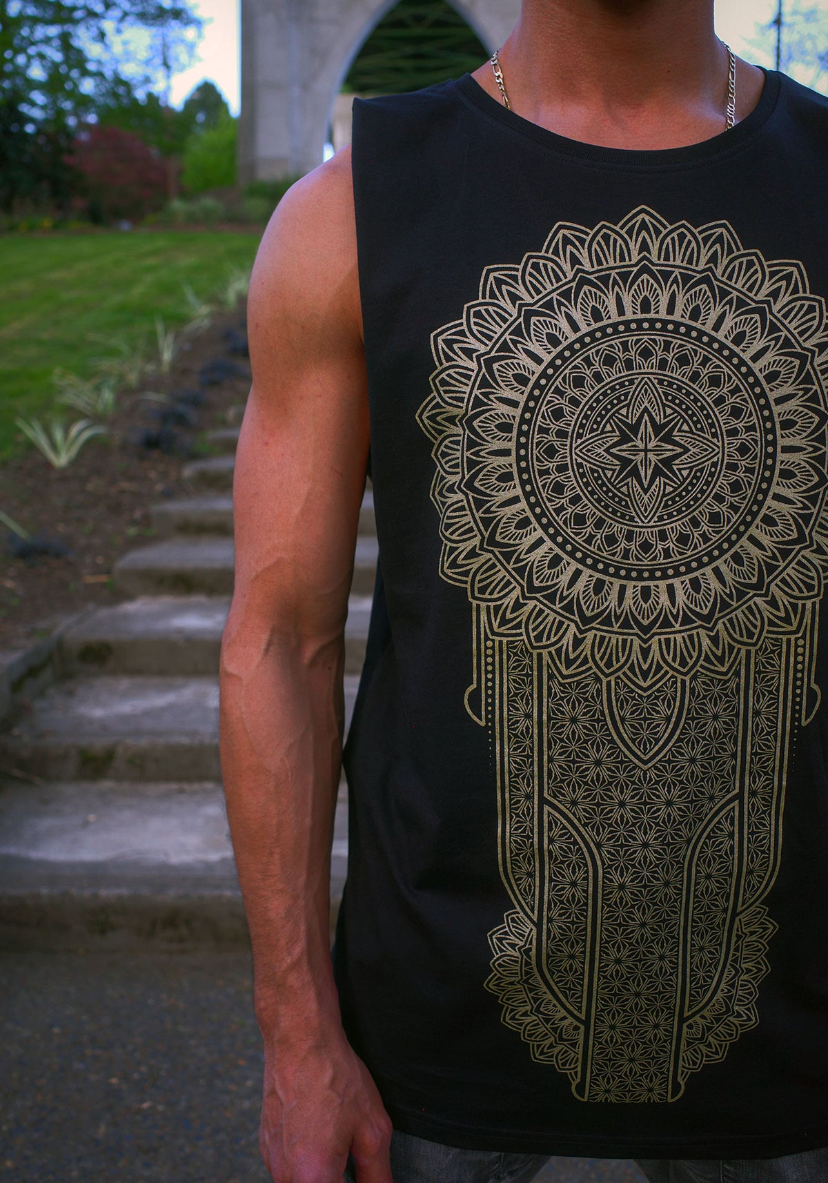Mandala Medallion Tank Top (Gold)