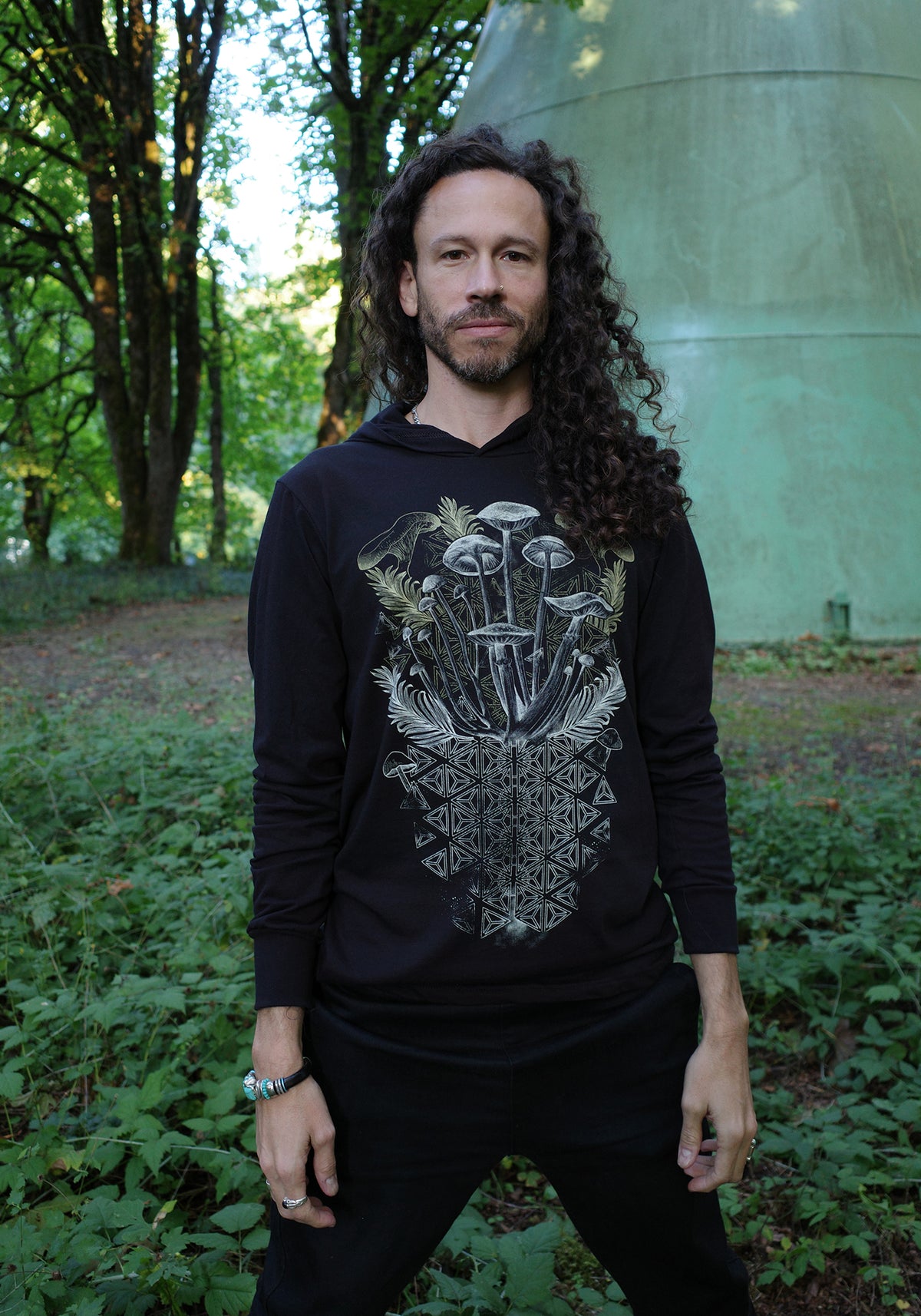 Mycelial Bloom Long Sleeve Hoodie
