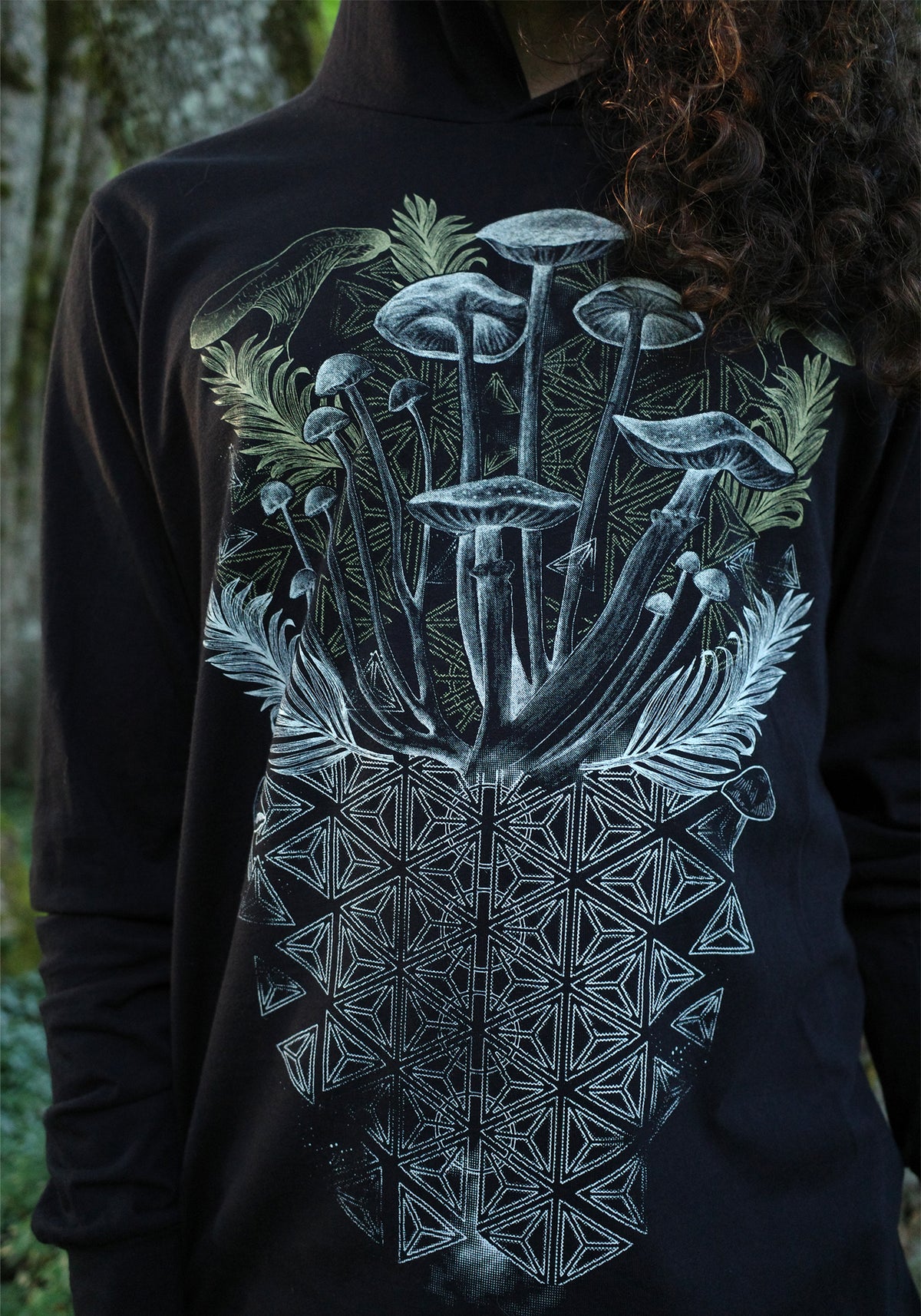 Mycelial Bloom Long Sleeve Hoodie