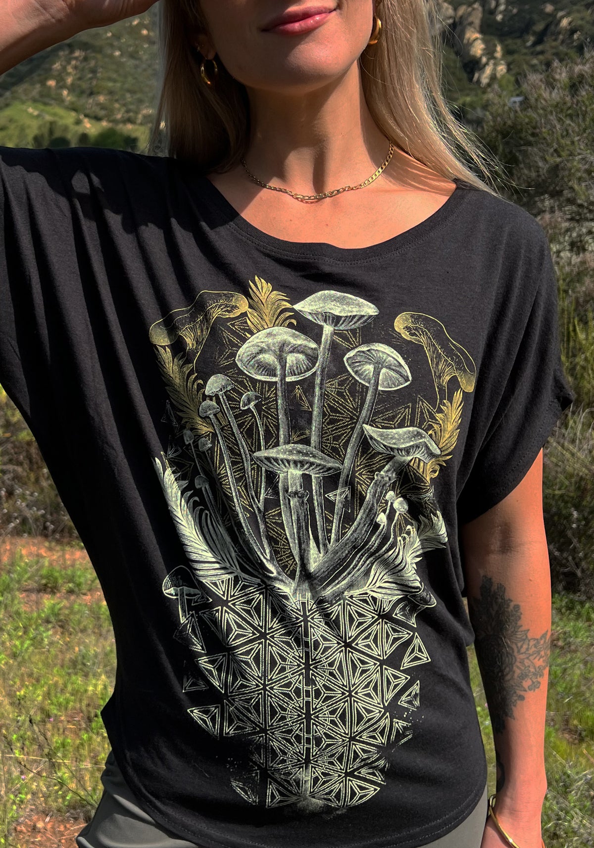 Mycelial Bloom Bamboo Poncho