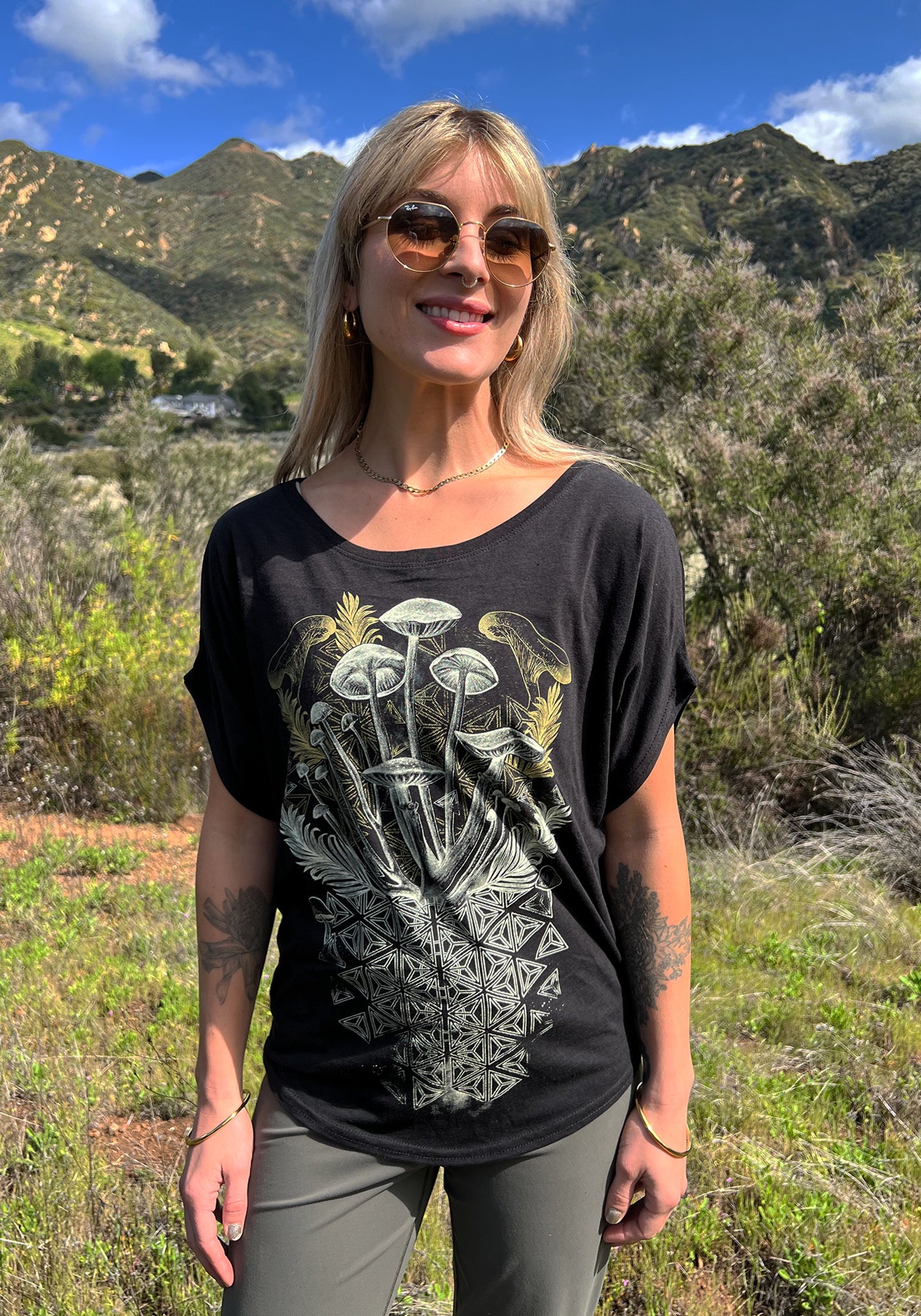 Mycelial Bloom Bamboo Poncho