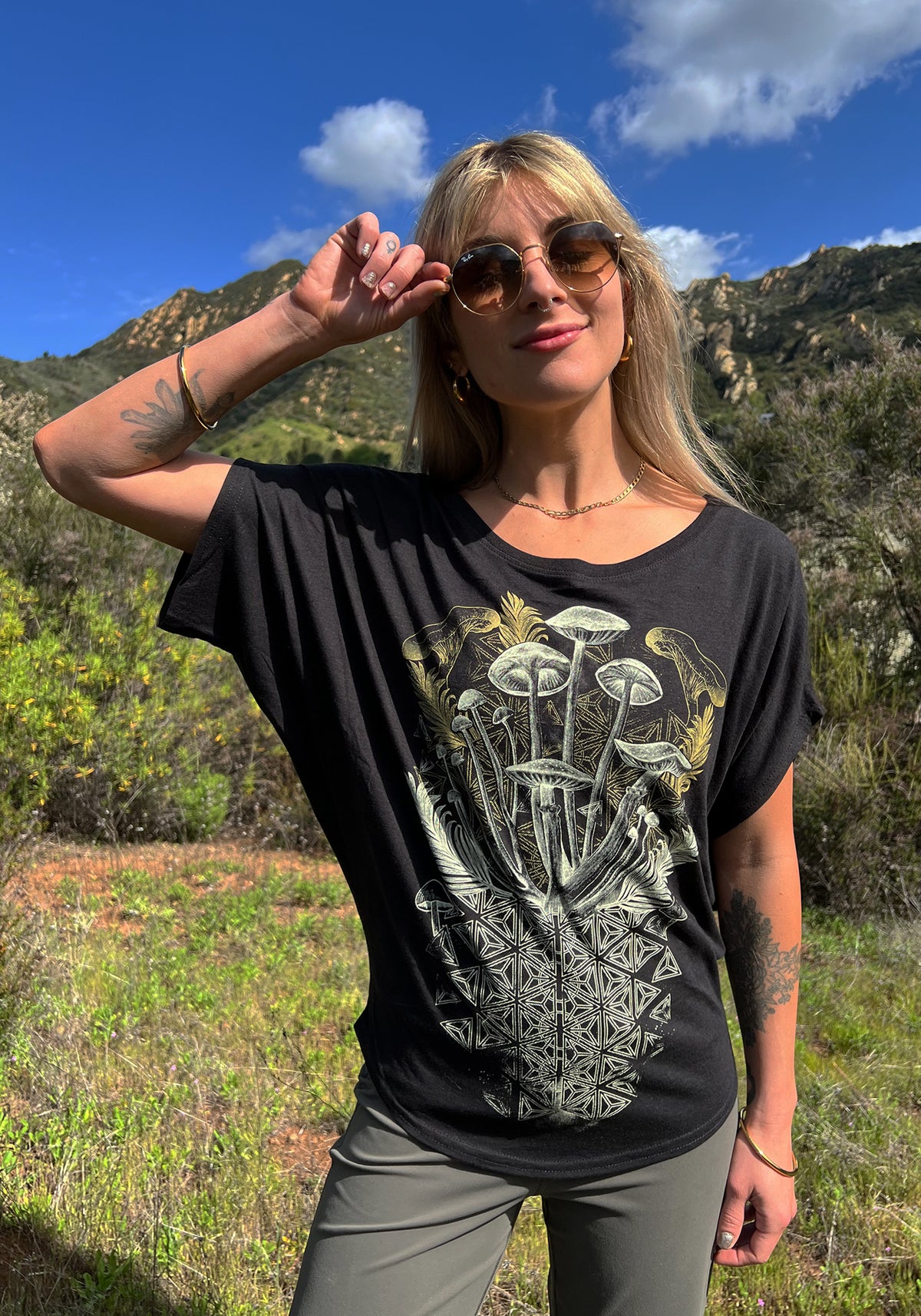 Mycelial Bloom Bamboo Poncho