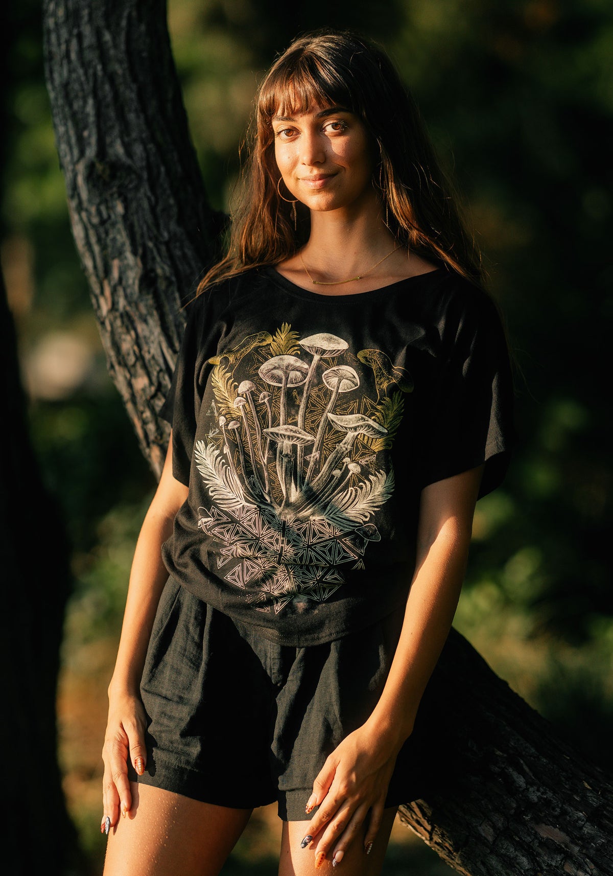 Mycelial Bloom Bamboo Poncho