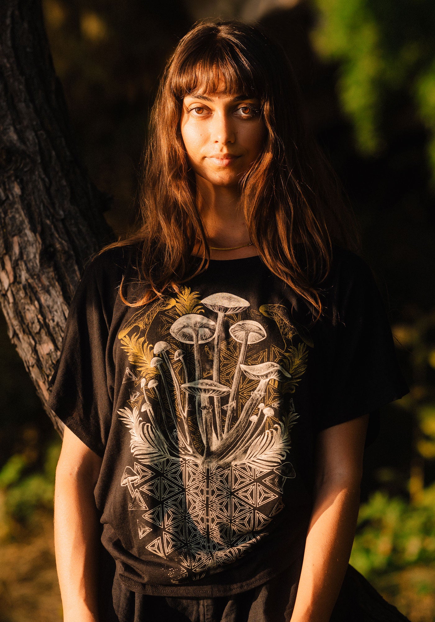Mycelial Bloom Bamboo Poncho