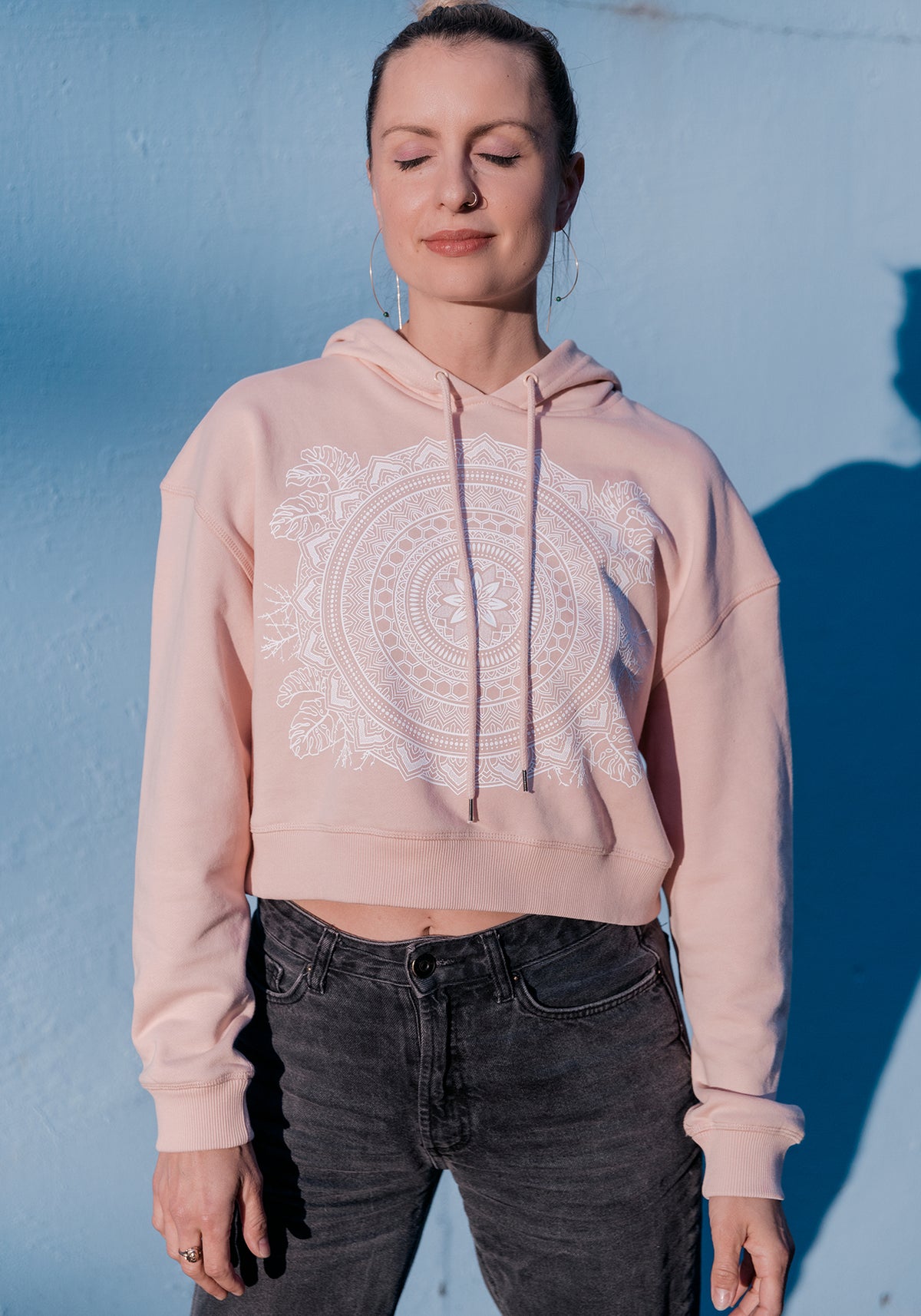 Cassady Bell Mandala Remix Crop Hoodie