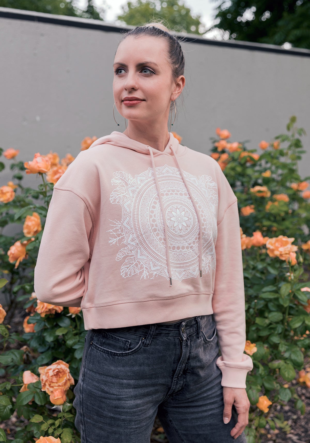 Cassady Bell Mandala Remix Crop Hoodie