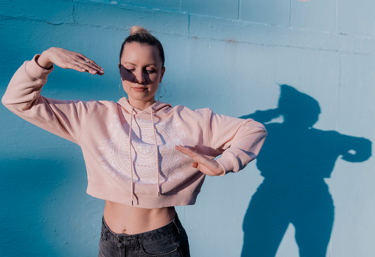 Cassady Bell Mandala Remix Crop Hoodie